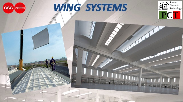Precast concrete wing systems